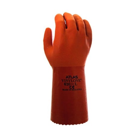 Best Glove Vinylove 620 Chem Resistant Gloves Orange XXL Size 11 845-620XXL-11